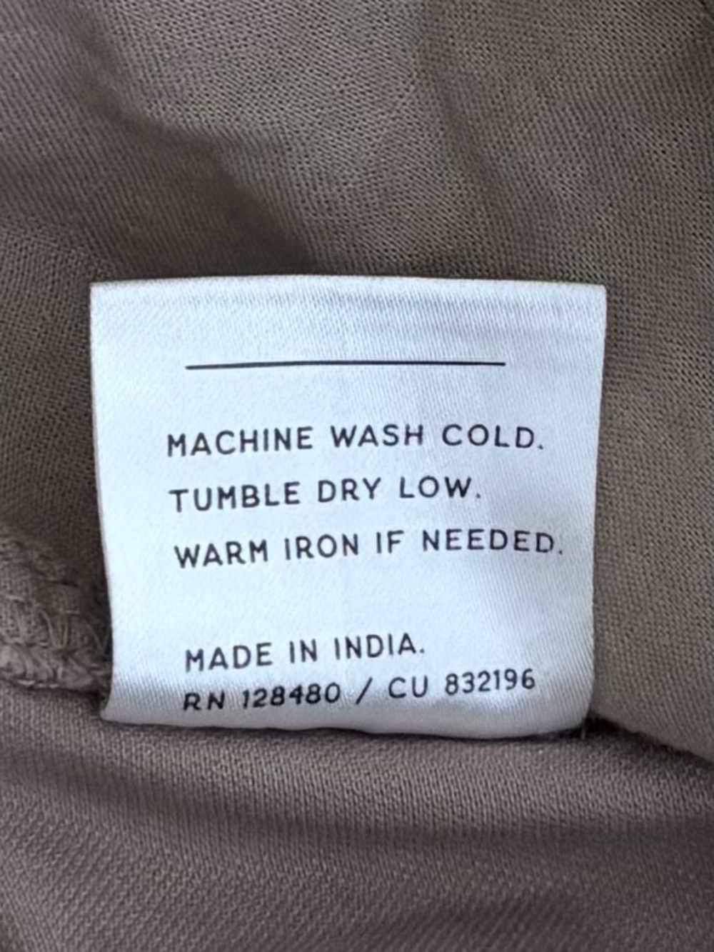 Pact Daily Twill Crop Pants Taupe Organic Cotton Wide Leg L - Picture 7 of 9
